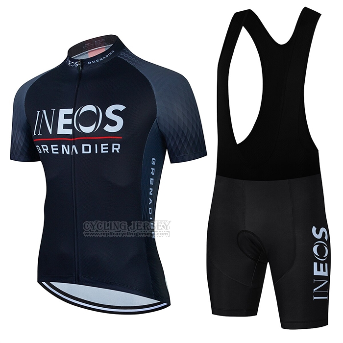 2022 Cycling Jersey Ineos Grenadiers Gray Black Short Sleeve and Bib Short